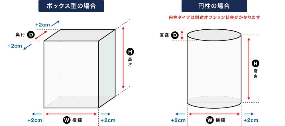 屋外・防水ビニールカバー、サイズの測り方（採寸方法）
